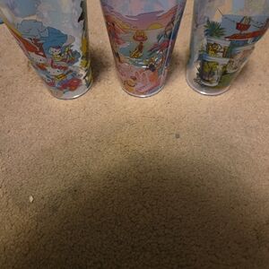 McDonald's Colorful Pastel Character Tumbler Set - Pink Blue Yellow